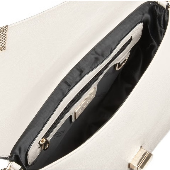 Dune London ediamond Cream Crossbody Bag clutch removable gold Chain strap - Picture 14 of 16